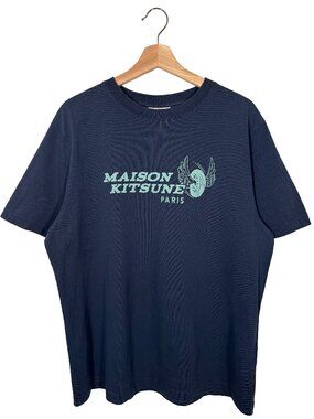 Maison Kitsuné Racing Wheels Comfort T-shirt Ink Blue men's size Medium